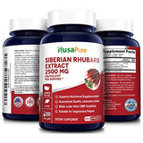NusaPure Siberian Rhubarb 10:1 Extract 2500mg - 200 Veggie Capsules (Vegetarian, Non-GMO & Gluten-Free)