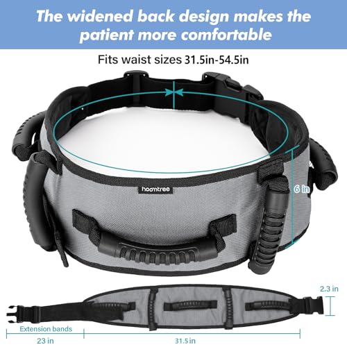 Gait Belt Transfer Belts with Padding Handles,Transfer Belts for Lifting Seniors with One-Click Buckle,Medical Nursing Gait Belt for Elderly,Patient,Pediatric,Handicap,Physical Therapy