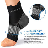 Plantar Fasciitis Sock (6 Pairs) for Men and Women, Compression Foot Sleeves with Arch and Ankle Support (Black, Nude, Navy, Small)