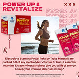 Trace Minerals | Power Pak Electrolyte Powder Packets | 1200 mg Vitamin C, Zinc, Magnesium | Boost Immunity, Hydration and Natural Energy | Raspberry | 30 Packets