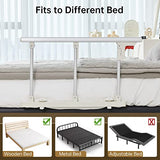 ELENKER Bed Safety Rail, Folding Bed Assist Handle Adjustable Medical Hospital Assistive Devices Bed Railing for Elderly Seniors Adults,28.5"x16.3"