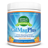 Calcium Magnesium Powder Supplement - CalMag Plus with Vitamin C & D3 - Gluten Free, Non GMO, Orange Tangerine Flavor - Cal Mag Drink