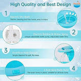 Pochik Electric Sitz Bath, Sitz Bath for Hemorrhoids, Sitz Bath for Toilet Seat, Postpartum Care, Automatic Flushing, Sits Bath Kit for Women, Collapsible, Wider Seating Area, Deeper Bowl(Ocean Blue)