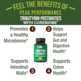 CoreBiome Tributyrin Postbiotic Supplement Clinically Tested For Gut Health. More Effective than Sodium Butyrate Capsules. High Bioavailability Post Biotics For Digestive, Leaky Gut, Colon, Microbiome