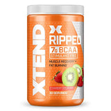 XTEND Ripped BCAA Powder Strawberry Kiwi | Cutting Formula + Sugar Free Post Workout Muscle Recovery Drink with Amino Acids | 7g BCAAs for Men & Women | 30 Servings