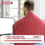 20"x24" Heating pad for Back, Neck, Shoulder, Abdomen, Leg and Cramps Pain Relief, Mothers Day Gifts for Women, Mom, Dad, Auto-Off, Machine Washable, Moist Dry Heat Options, XXXL Extra Large Heat Pad