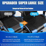 Helishy Gel Wheelchair Seat Cushion for Long Sitting, Extra Large & Thick Seat Cushion with Non-Slip Cover - Coccyx, Sciatica & Back Pain Relief - Wheelchair Cushions - Office Chair Car Seat Cushion