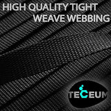 TECEUM 1 Inch Webbing – Black – 50 Yards – 1” Webbing for Climbing Outdoors Indoors Crafting DIY nw