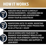 Ageless Male Max Chewable Nitric Oxide Booster Supplement for Men – High Potency Ashwagandha Extract to Boost Workouts, Muscle & Performance, Reduce Stress, Support Sleep (100 Chews, 1-Bottle)