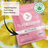 Flat Tummy Tea Detox Tea (4 Week Program) – 2-Step Detox Tea to Boost Energy & Reduce Bloating* - All Natural Detox Cleanse w/Green Tea, Lemon Balm, Dandelion, Fennel, & More - Digestion support (3 Pack)