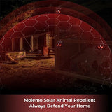 Solar Powered Nocturnal Animal Repeller, Predator Control Light Animal Repellent Device, Red Led Light Outdoor Deterrent Coyote Raccoon Deer Fox Skunk Squirrel for Garden Yard Farm Chicken Coop (4)