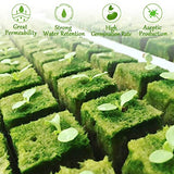 Legigo 2" Rockwool Starter Plugs- Rockwool Grow Cubes Rock Wool Seed Starters Cloning Cubes, Rock Wool Planting Cubes for Hydroponics, Cuttings, Soilless Culture, Plant Propagation (96 Plugs Total)