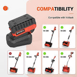 VOLTASK 20V 4.0-Ah Lithium iON Battery + 2.2A Rapid Charger for Voltask Cordless Snow Shovel