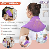 REVIX XL Ice Packs for Neck Pain Relief Gel Cold Packs for Injuries Reusable, Hot Cold Compress for Neck and Shoulders, Sports Injury, Swelling, Bruises, Sprains and Muscles Spasms, Purple 2 Packs