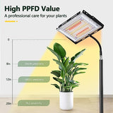 LBW Stand Grow Lights for Indoor Plants, Full Spectrum 144 LEDs Plant Grow Light, Upgraded Floor Grow Lamp with Adjustable Tripod Stand 21-68in, On/Off Switch,Ideal for Tall Large Houseplant Growing