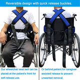 Wheelchair Seat Belt Torso Support Vest for Patient, Elderly & Disabled, Adjustable Full Body Harness Prevent Tilting or Falling & Keep User Upright, Chest Waist Band with Easy Release Buckles
