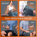 Pure Enrichment® PureRelief™ Pro Far Infrared XL Heating Pad - Deeper Muscle Relief for Back, Neck, Shoulder, & Knee Pain in Athletes, 4 Heat Settings, Dry/Moist Heat, 12” x 24” Extra-Large Size