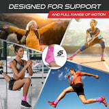 Sleeve Stars Ankle Brace for Women & Men, Achilles & Plantar Fasciitis Relief Compression Sleeve, Foot Brace with Ankle Support Strap, Heel Protector Wrap for Pain, Tendonitis & Sprain (Pair/Hot Pink)