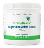 Seeking Health Magnesium Malate Powder, 500 mg Dimagnesium Malate Supplement to Support Sleep and Balanced Mood, High-Absorption Chelated Magnesium, Vegan and Vegetarian (100 Servings)