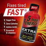 5-hour ENERGY Extra Strength Energy Shot | Berry Flavor | 1.93 oz. | 24 Count | Sugar-Free & Zero Calories | B-Vitamins & Amino Acids | 230mg Caffeinated Energy Shot | Dietary Supplement