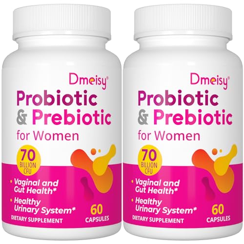 Probiotics for Women, 70 Billion CFU Probiotics + Prebiotics & D-Mannose, 13-IN-1 Women's Probiotics for Vaginal, Urinary Immune & Digestive Health, pH Balance, Constipation, Diarrhea - 4 Month Supply