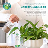 Indoor Plant Food by Houseplant Resource Center - Organic Liquid Fertilizer for Pothos, Peace Lily, Monstera, Cactus and More - 16oz