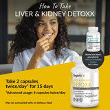 Organixx Liver & Kidney Detox Cleanse Supplement, Plant Extract + Herbal Supplements for Digestive Health, Sleep Support, and More Energy, Gluten Free, Non GMO, Soy Free - 60 Vegetarian Capsules
