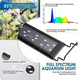 Gamalta Aquarium Light,Full Spectrum Aquarium Light with Expandable Bracket,White Blue Red Green LEDs, Adjustable Timer and Brightness for 18~24IN Fish Tank