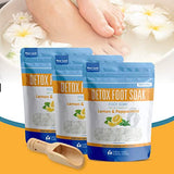 Detox Foot Soak (3-Pack Plus Scoop) Epsom Salt Foot Soaks Dry Feet, Athlete's Detox Foot with Pure Essential Oils in BPA Free Pouch with Press-Lock Seal Made in USA, Three 2-Lbs Pouches 6-Lbs Total
