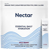 Nectar Hydration Packets - Electrolytes Powder Packets - No Sugar or Calories - Organic Fruit Liquid Daily IV Hydrate Packets for Hangover & Dehydration Relief and Rapid Rehydration (Berry 18 Pack)