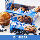 Quest Nutrition Blueberry Muffin Protein Bars, High Protein, Low Carb, Gluten Free, Keto Friendly, 12 Count