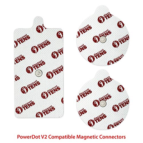 PowerDot 2.0 Compatible Electrodes with Magnetic Connector. 12 Premium PowerDot 2.0 Compatible Replacement Pads (Version 2 - Magnetic)