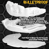 Bulletproof World’s Thinnest Sports Mouth Guard is 3X Stronger! Football Mouthpiece BJJ Mouthguard Lacrosse Basketball MMA Boxing Wrestling Adult Youth Kids Men Women Girl Night Guard