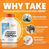 Doctor's Best Glucosamine Chondroitin Msm with OptiMSM Capsules, Joint Support Supplement Supports Healthy Joint Structure, Function & Comfort, Non-GMO, Gluten Free, Soy Free, 360 Count