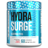 HYDRASURGE Electrolyte Powder - Hydration Supplement with Key Minerals, Himalayan Sea Salt, Coconut Water, More - Keto Friendly, Sugar Free & Naturally Sweetened - 60 Servings, Refreshing Fruit Punch