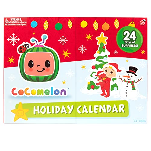 CoComelon 2023 Holiday Advent Calendar, 24 Piece Christmas Toy Playset - Set Includes Articulated Character Figures & Accessories - Features JJ, Cody and More! - Gift for Toddlers Kids Preschoolers