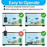 SEAOURA Aquarium Heater,Fish Tank Heater with LED Temperature Display 100W Submersible Heater for 10-20 Gallons Saltwater Tanks or Freshwater (100W)【2023 Upgraded】