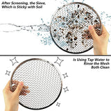 Rock Garden Sieve Soil Sifter - Stainless Stackable Gardening Sifting Screen Pan Soil Sand Sieve,Compost Sifter Contain 3 Sieve Mesh,Metal Dirt Strainer Dirt Trapping Beach Sand Gravel Sifter