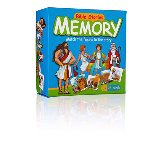 Bible Stories Memory Game - Old Testament Activity Card Game for Kids & Toddlers. Best Known Biblical Stories and Figures in 24 Educational Cards Playset.