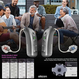 Genuine Oticon Hearing Aid Domes MiniFit Double Vent Bass 8mm (0.31 inches - Medium), Oticon Branded OEM Denmark Replacements, Authentic Accessories for Optimal Performance -2 Pack/20 Domes Total