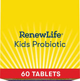 Renew Life Kids Chewable Probiotic Tablets, Daily Supplement Supports Digestive and Immune Health, Berry-licious Flavor, Dairy, Soy and gluten-free, 3 Billion CFU, 60 Count