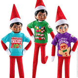 The Elf on the Shelf Claus Couture Sweet Treat Tees for Your Scout Elf - Includes Three tees with Collectible tin Suitcase for Accessories