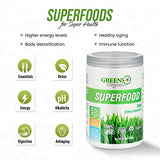 Greens+ Organic Superfood Raw | Boost Energy | Immune Support | Non GMO | Gluten Free | Sugar Free | Organic Vegan Superfood Powder | 8.46 oz (Pack of 1)