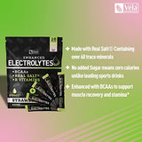 Enhanced Electrolyte Powder Stick Packs (Strawberry Kiwi- 20 Packets) Sugar Free + BCAA B-Vitamins & Real Salt® - Keto Electrolytes, Hydration Powder