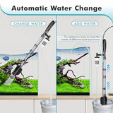 AQQA Aquarium Vacuum Gravel Cleaner Electric Fish & Turtle Tank Water Changer 6 in 1 Multi-Functional Aquarium Cleaning Tools Set for Water Cleaning & Circulation (20W, 320GPH)