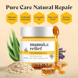 Clearbody Organics Manuka Honey Cream with Colloidal Oatmeal - Soothing Moisturizer for Dry Skin - Gentle Plant-Based Formula for Adults, Suitable for All Ages