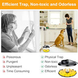 Flea Trap, Sticky Flea Traps for Inside Your Home, Odorless Non-Toxic Natural Flea Killer Trap with 10 Sticky Discs & 4 Bulbs, Pest Control for Home, Safe for Children Pet Dog Cat(2 Pack Black)