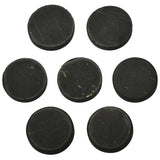 Shungite World 7 pcs Shungite Sticker for Cell Phone Case Tablet Laptop Computer - Round Dot Healing Energy Shungite Stones Protection Plate with Carbon Fullerenes (Unpolished, 40 mm / 1.57")