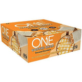 ONE Coffee Shop Protein Bars + Caffeine, Caramel Macchiato, Gluten Free with 20g and only1g Sugar, Guilt-Free Snacking for High Diets, 2.12 oz (12 Count)