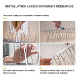 OFFO Bird Spikes with Stainless Steel Base, Durable Bird Repellent Arrow Pigeon Fence Kit for Deterring Small Bird, Crows and Woodpeckers, Covers 10.2 Feet(3.1m)